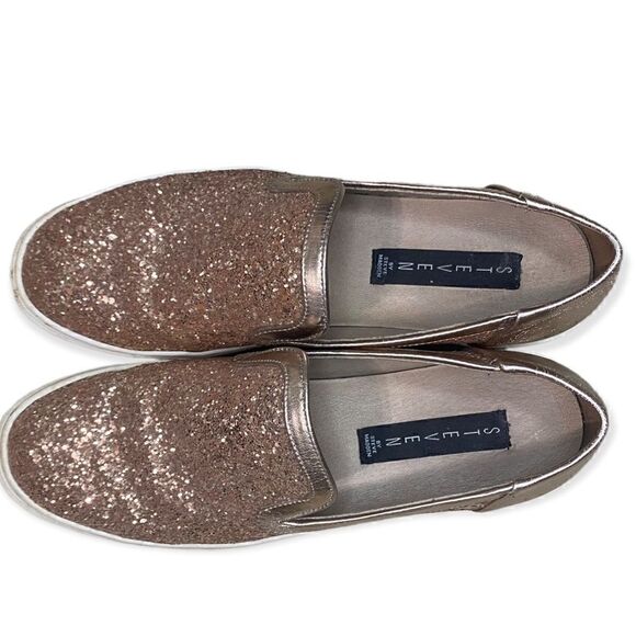 Steve Madden Kenner Rose Gold glitter loafers - Picture 6 of 7